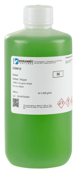 10,000 ug/mL NICKEL 500mL-INORGANIC VENTURES